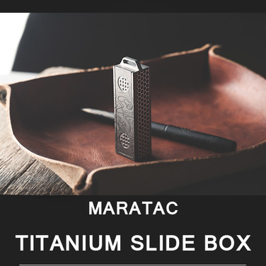  [Maratac] Titanium Match Slide Box With Loop.